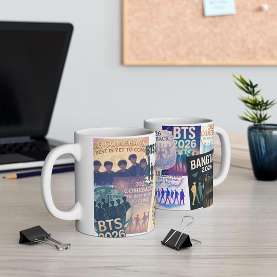 2026 BTS Comeback Posters Ceramic Mug Abstract