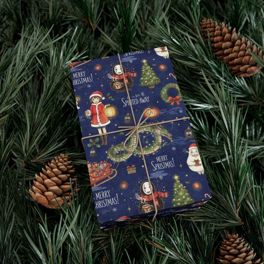 Spirited Away  Anime Wrapping paper | Studio Ghibli Christmas