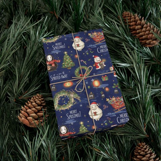 Spirited Away  Anime Wrapping paper | Studio Ghibli Christmas