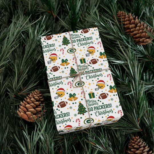 Green Bay Packers Christmas Wrapping Paper | Team Spirit