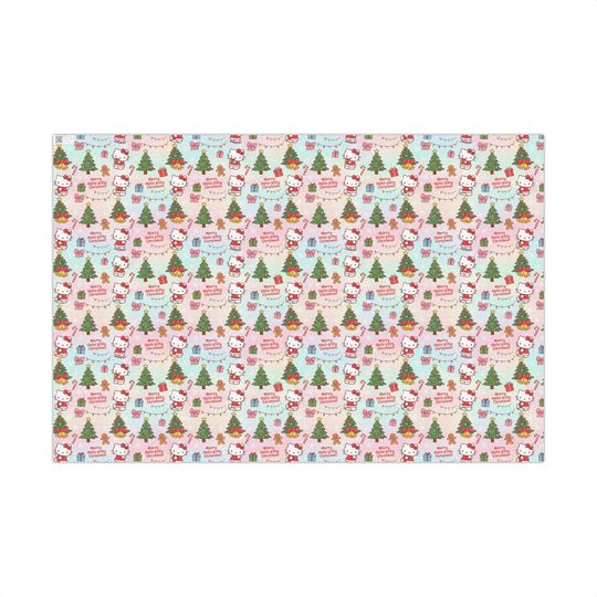 Hello Kitty Christmas Pattern Gift Wrap Paper | Holiday Wrapping Sheets