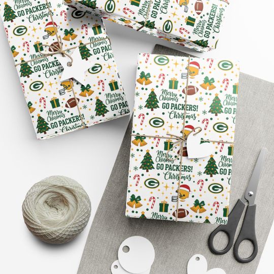 Green Bay Packers Christmas Wrapping Paper | Team Spirit