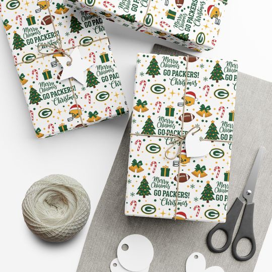Green Bay Packers Christmas Wrapping Paper | Team Spirit