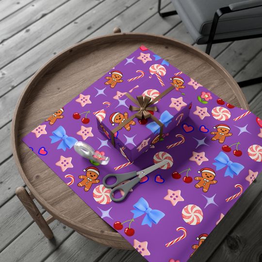 Gingerbread Candy Gift Wrap | Playful Holiday Paper