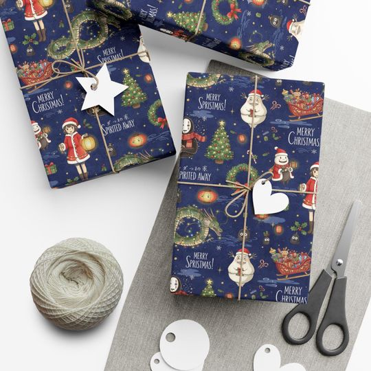 Spirited Away  Anime Wrapping paper | Studio Ghibli Christmas