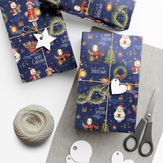 Spirited Away  Anime Wrapping paper | Studio Ghibli Christmas