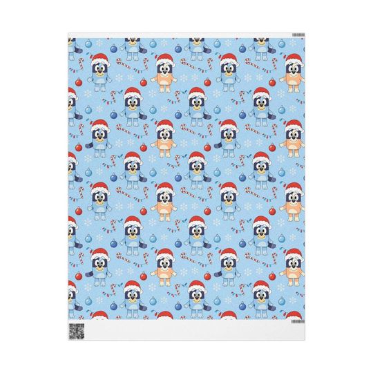 Christmas Wrapping Paper, BlueyDad Christmas Pattern