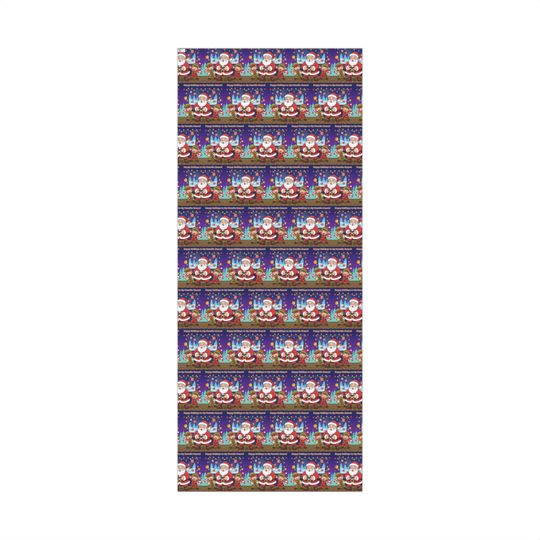 Gaming Santa and Elves Pattern Gift Wrap Papers, Christmas Wrapping Paper