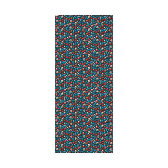 Anatomy Skulls Hearts Bones Pattern Gift Wrap, Holiday Wrapping Paper