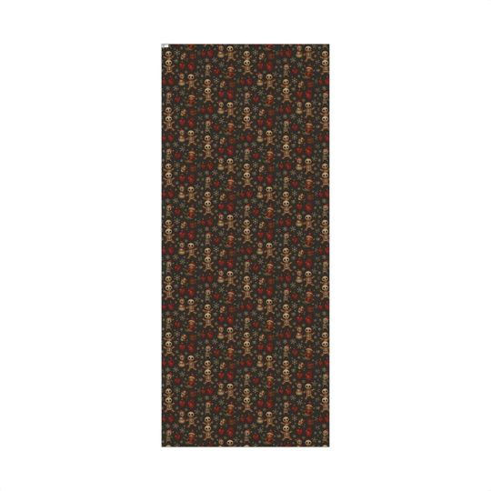 Skeleton Santa Pattern Gift Wrap Paper, Christmas Wrapping Paper