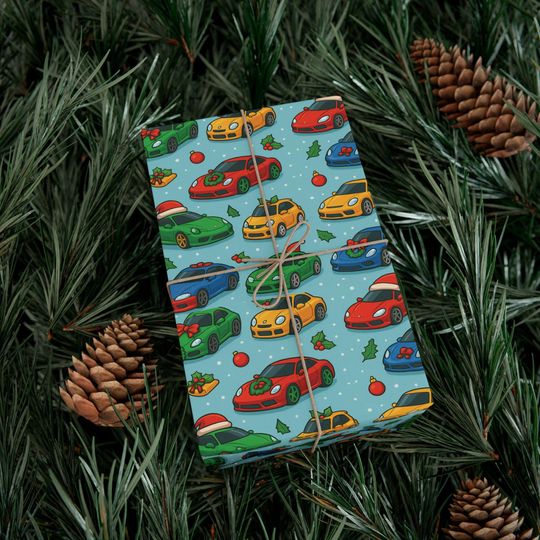 Toy Car Gift Wrap, Kids Birthday Wrapping Paper
