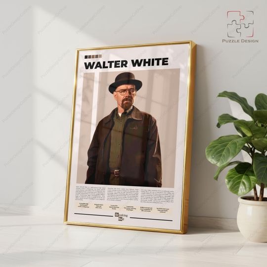 Walter White Poster | Breaking Bad Poster | Bryan Cranston | Character Poster