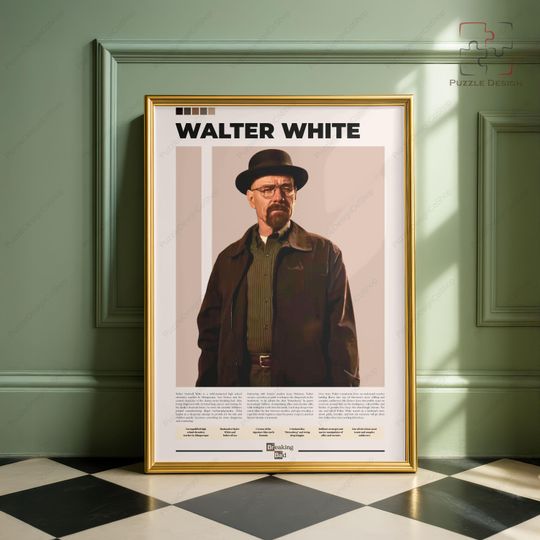 Walter White Poster | Breaking Bad Poster | Bryan Cranston | Character Poster