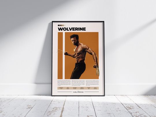 Wolverine Poster | X Men Poster | Logan Poster | Hugh Jackman | Marvel Superhero Poster