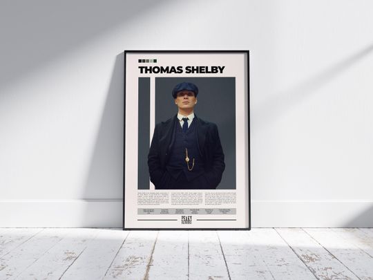 Thomas Shelby Poster | Peaky Blinders Character Poster | Cillian Murphy | Premium Matte Vertical Poster