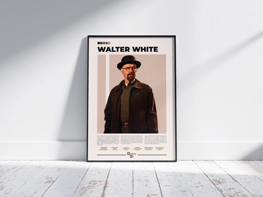 Walter White Poster | Breaking Bad Poster | Bryan Cranston | Character Poster