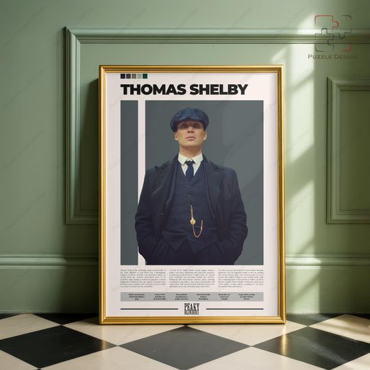 Thomas Shelby Poster | Peaky Blinders Character Poster | Cillian Murphy | Premium Matte Vertical Poster