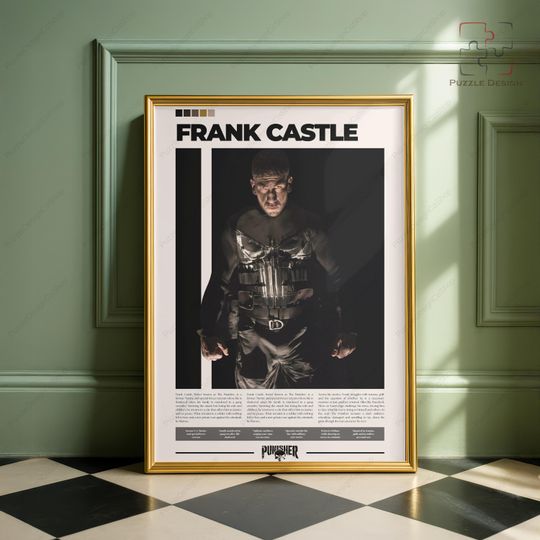 Frank Castle Poster | The Punisher | Marvel Character Poster | Jon Bernthal