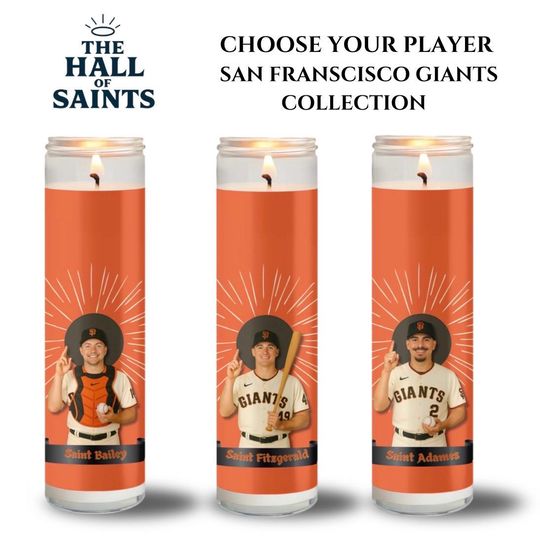 San Francisco Giants Player Candle - Baseball Fan Decor