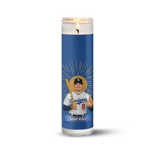 Kike Hernandez Dodgers Candle - Baseball Fan Gift
