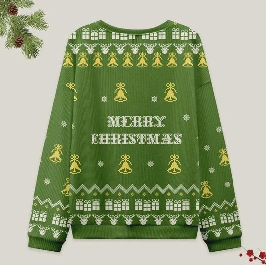 Naughty Black Cat Christmas Ugly Sweatshirt