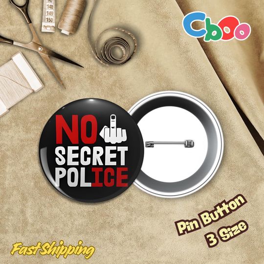 Ice Out Pin Button, Protest Pin