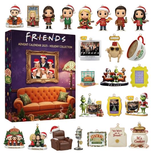 Friends Advent Calendar 2025, Friends Xmas Calendar Box, TV Show Christmas Countdown Box, Central Perk Holiday Collectible Gift Set