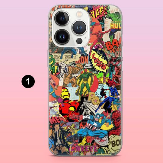 Marvel Avengers Comic Phone Case for iPhone 12-17Pro