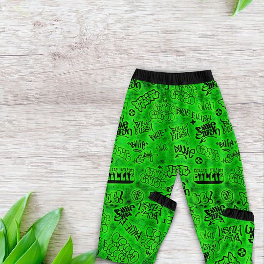 Green Billie Eilish Sleepwear  Comfortable Night Outfit