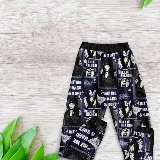 Custom Billie Eilish Loungewear  Printed Pajama Set