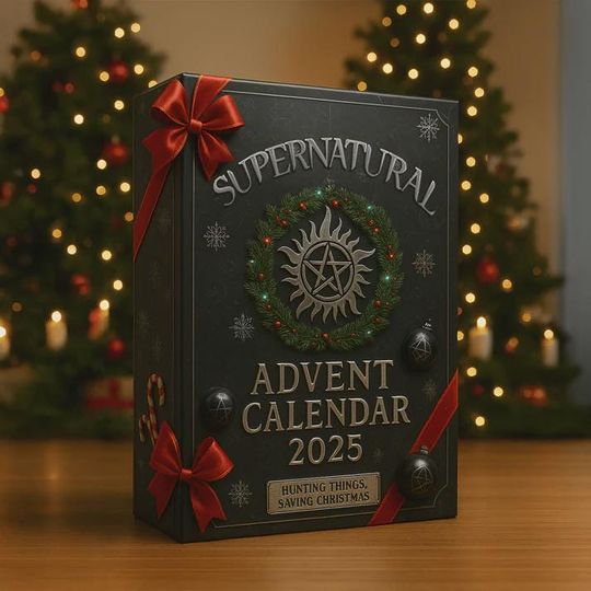 Supernatural Advent Calendar 2025, 24 Mystery Gifts, Dean & Sam Winchester Christmas Box, TV Show Collector's Decor