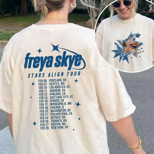 Freya Skye Stars Align Tour 2026 T-Shirt, Pop Concert Tee