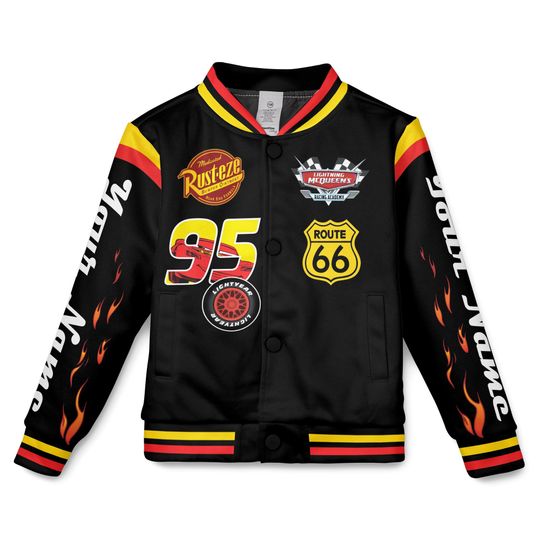 Custom McQueen Baseball Jacket with Name & Birthday