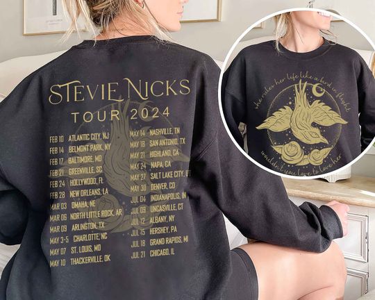 Stevie Nicks 2024 Live In Concert Double Sided Sweatshirt