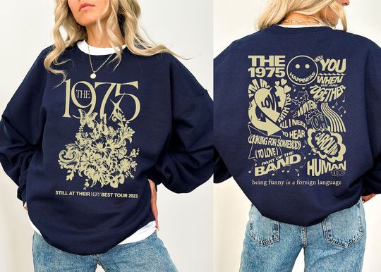 Retro The 1975 Tour 2024 Double Sided Sweatshirt