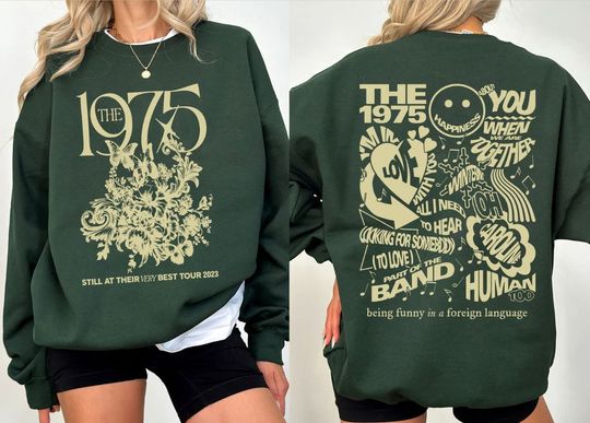 Retro The 1975 Tour 2024 Double Sided Sweatshirt