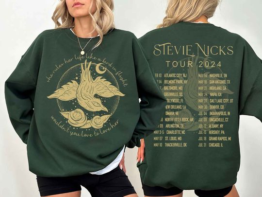 Stevie Nicks 2024 Live In Concert Double Sided Sweatshirt