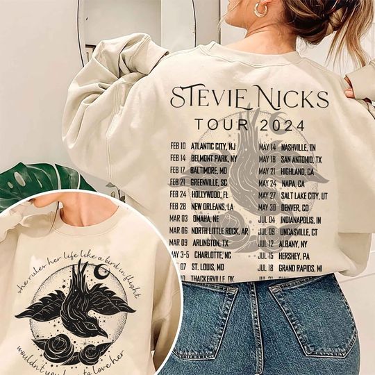 Stevie Nicks 2024 Live In Concert Double Sided Sweatshirt