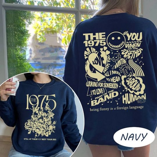 Retro The 1975 Tour 2024 Double Sided Sweatshirt