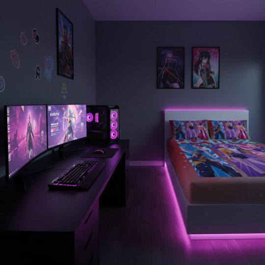 K-Pop Demon Hunters Bedding Set 3pc Anime Girl Group Decor for Home