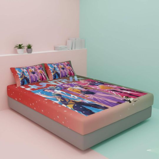 K-Pop Demon Hunters Bedding Set 3pc Anime Girl Group Decor for Home