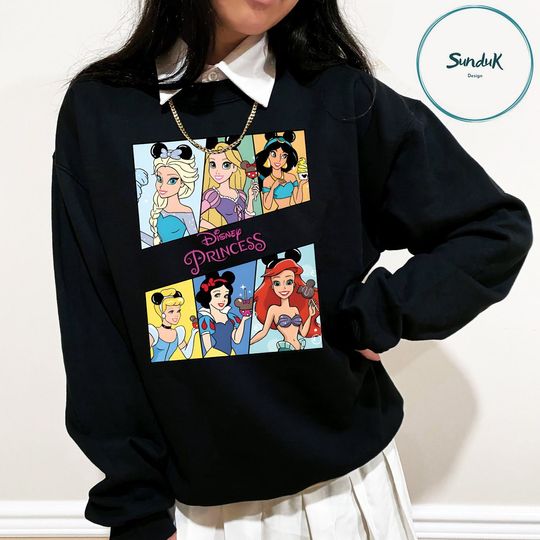Disney Princess Sweatshirt, Retro Princess