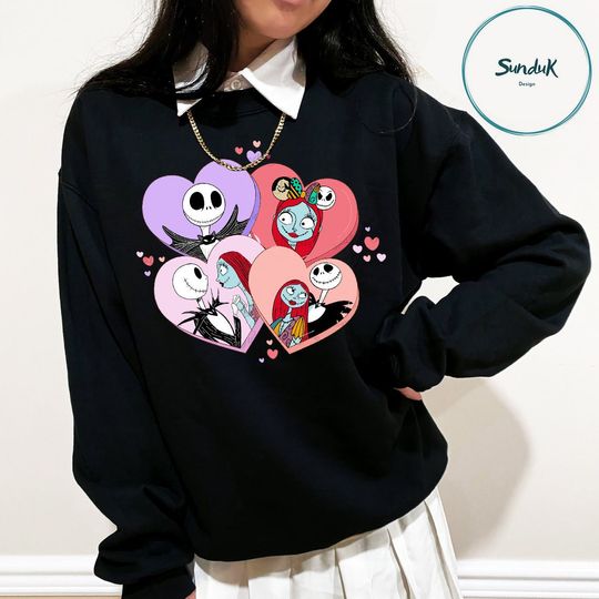 Disney Jack and Sally Valentine's Day Sweatshirt