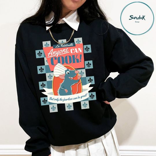 Disney Pixar Ratatouille Remy Anyone Can Cook Sweatshirt