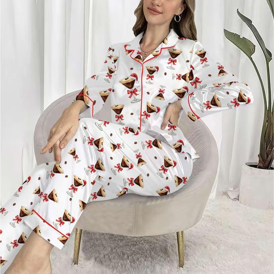 Espresso Martini Christmas Pajamas Set for Adults