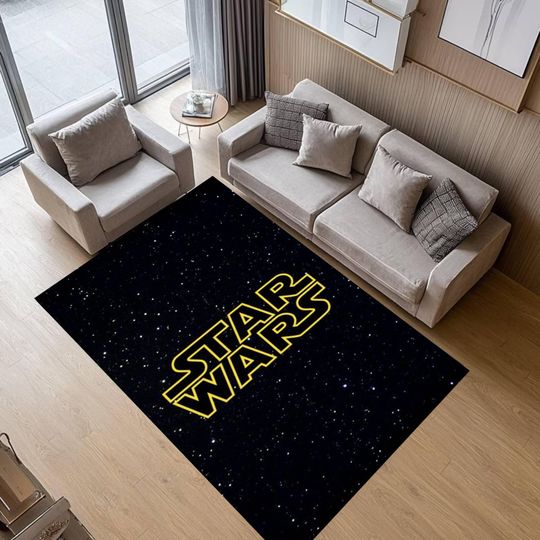 Galaxy Star Wars Rug, Black Space Pattern