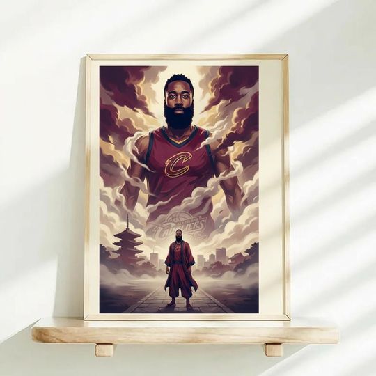 James Harden Cavaliers Retro Poster