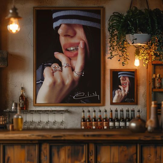 Billie Eilish Signed Poster Limited Edition Music Memorabilia Vertical Poster