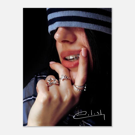 Billie Eilish Signed Poster Limited Edition Music Memorabilia Vertical Poster
