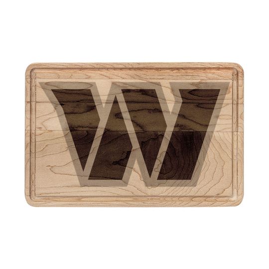 Washington Commanders Wooden Cutting Board | Initial Cutting Board
